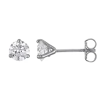 Lab Created 14K 1Ct Grown Diamond Round Cut Earrings