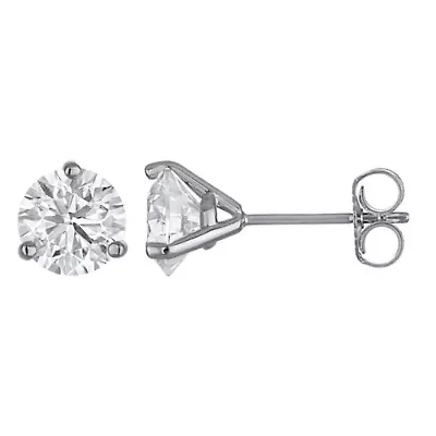 Lab Created 14K 2Ct Grown Diamond Round Cut Earrings
