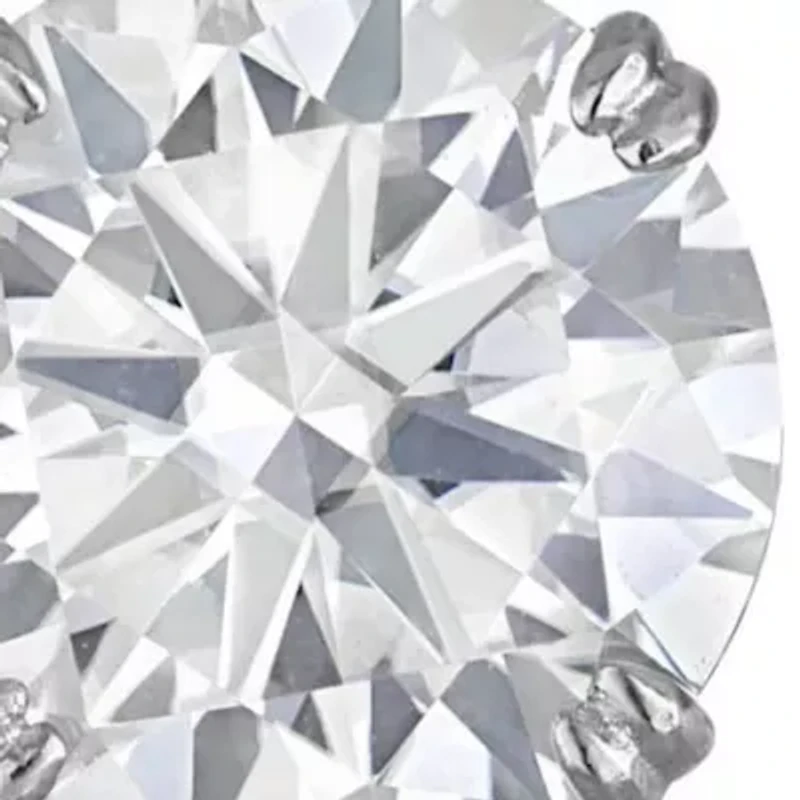 Lab Created 14K Gold CT Round Cut Moissanite Solitaire Stud Earrings