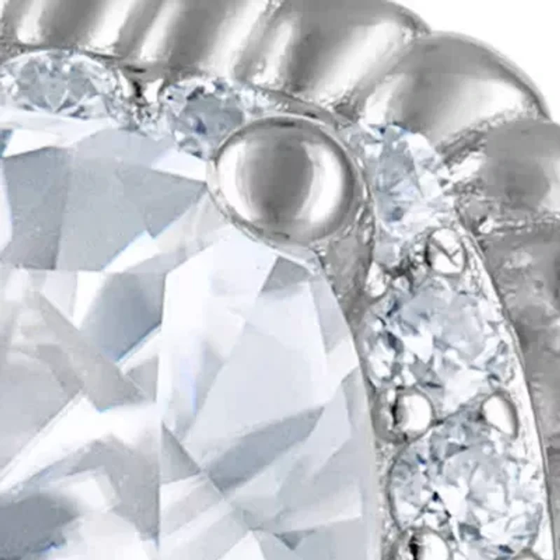 Lab Created Sterling Silver Moissanite Ring