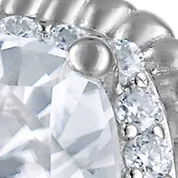 Lab Created Sterling Silver Moissanite Ring