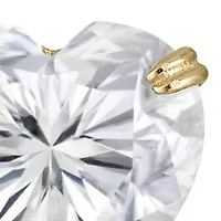 Lab Created 14K Gold 2.75 CT Heart Cut Created Moissanite Solitaire Stud Earrings