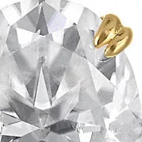 Lab Created 14K Gold 2.5 CT Oval Cut Created Moissanite Solitaire Stud Earrings