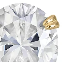 Lab Created 14K Gold 2.5 CT Pear Cut Created Moissanite Solitaire Stud Earrings