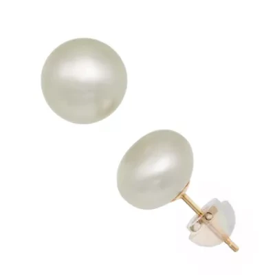 14Kt 12mm Fresh Water Pearl Stud Earring