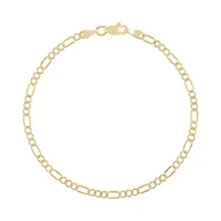 14Kt Gold Men's 2.8mm Figaro Chain Bracelet
