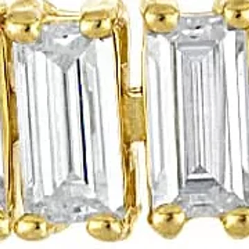 Lab Created Gold Plated Silver Created Moissanite Tennis Bracelet