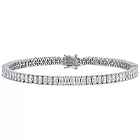 Lab Created Sterling Silver Created Moissanite Tennis Bracelet