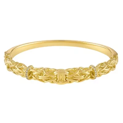 Sterling Silver Diamond Bangle