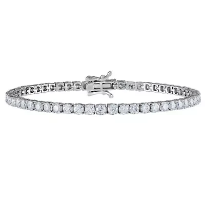 Lab Created Sterling Silver Created Moisterling Silveranite Tennis Bracelet