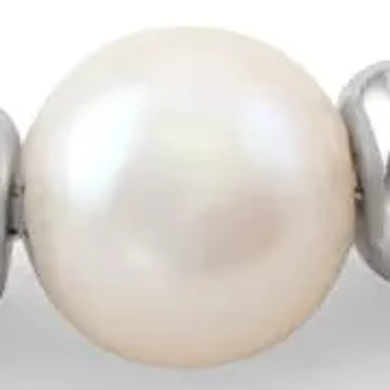 Sterling Silver Pearl Bolo Bracelet