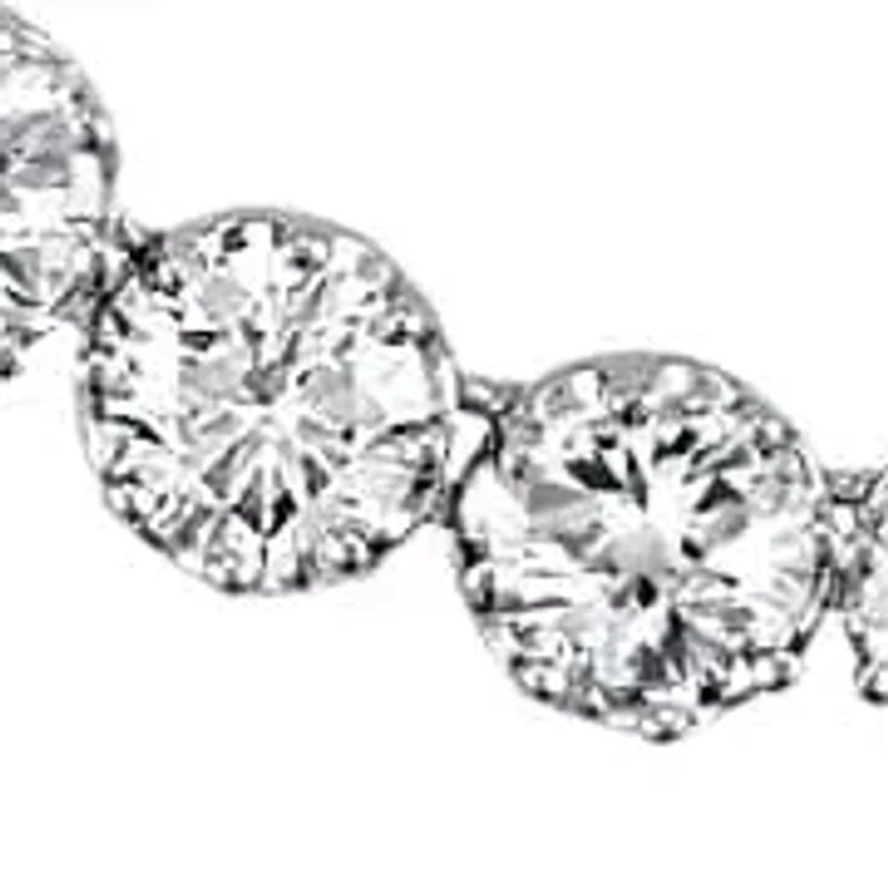 Lab Created Sterling Silver Created Moissanite Tennis Necklace