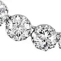 Lab Created Sterling Silver Created Moissanite Tennis Necklace