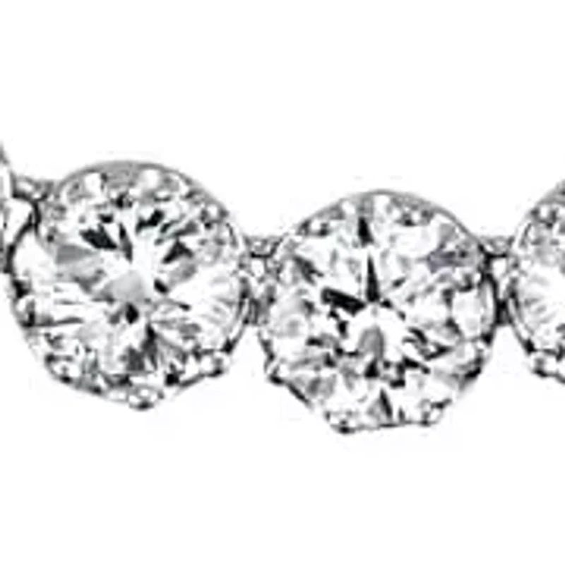 Lab Created Sterling Silver Created Moissanite Tennis Necklace