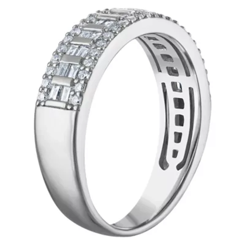 Lab Created Sterling Silver Created Moissanite Tennis Necklace