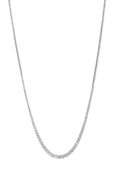 Lab Created Sterling Silver Lab Grown Diamond Tennis Necklace