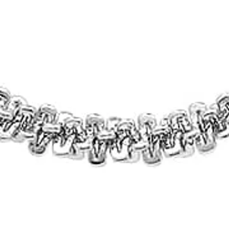 Men's stainless steel twist cluster necklace