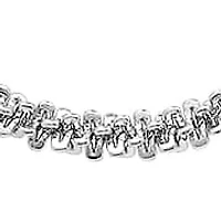 Men's stainless steel twist cluster necklace