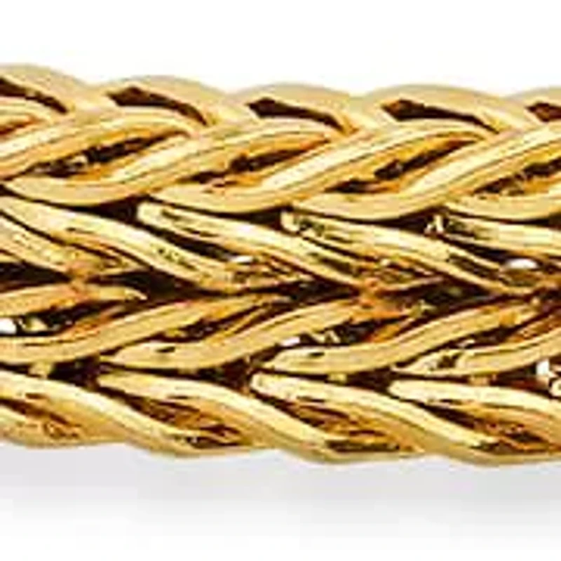 Men's 18k gold plated stainless stseel wheat chain bracelet