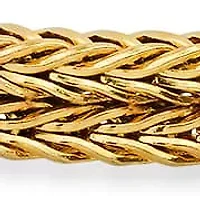 Men's 18k gold plated stainless stseel wheat chain bracelet