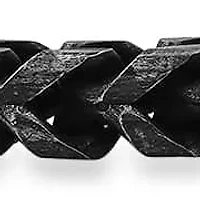 Men's oxidized stainless steel wheat chain bracelet with black ip magnetic clasp