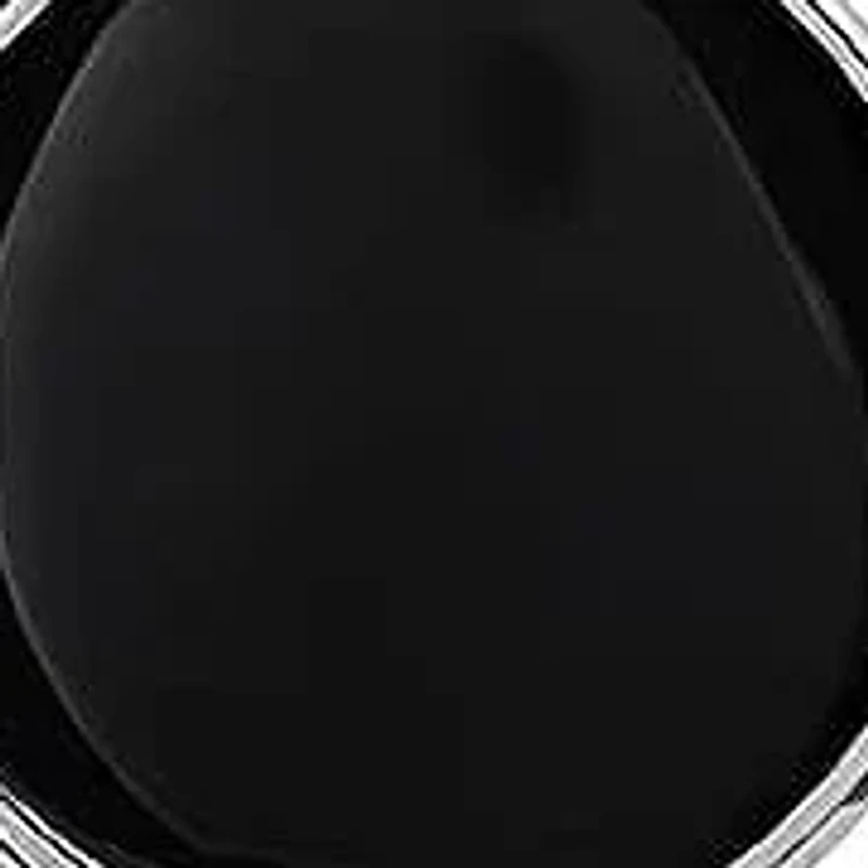 Men's stainless steel and black enamel sunglasses pendant