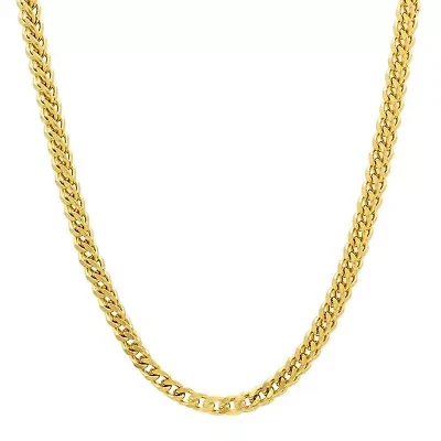 Men's 18k gold plated stainless steel franco box chain necklace