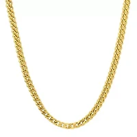 Men's 18k gold plated stainless steel franco box chain necklace