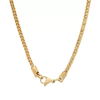 Men's 18k gold plated stainless steel franco box chain necklace
