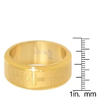 Stainless steel "I can do all things through Christ who strengthens me" quote band ring