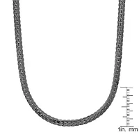 Men's 18k gold plated stainless steel curb cuban link flat necklace