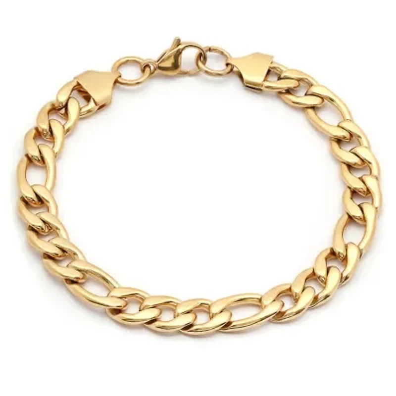 Men's 8" stainless steel Franco chain bracelet