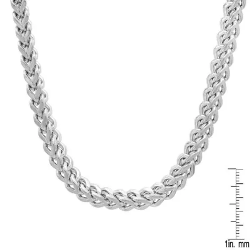 Men's stainless steel wheat chain necklace