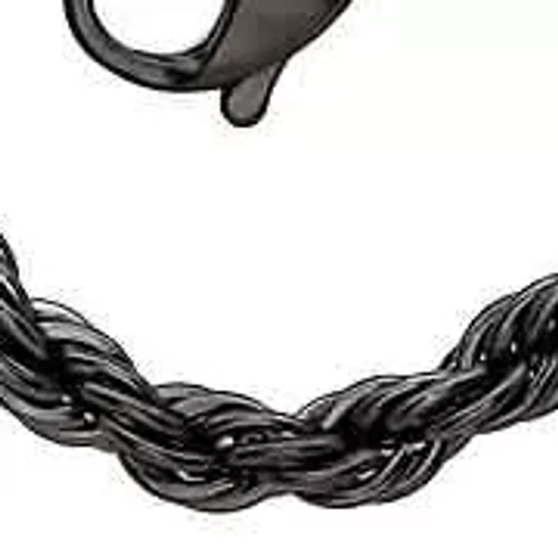 Men's stainless steel rope chain necklace