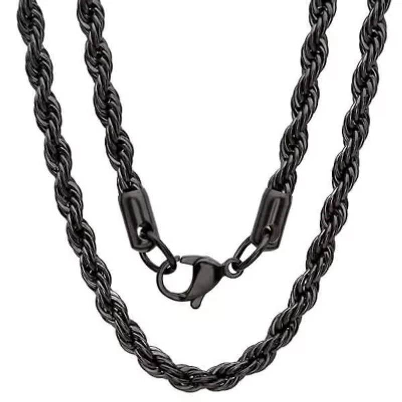 Men's stainless steel rope necklace