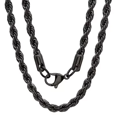 Men's stainless steel rope necklace