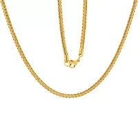 Men's stainless steel wheat chain necklace
