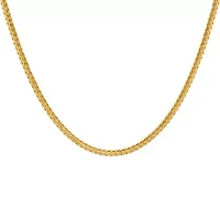 Men's stainless steel wheat chain necklace