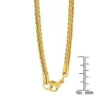 Men's stainless steel wheat chain necklace