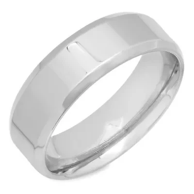Men's stainless steel classic band ring