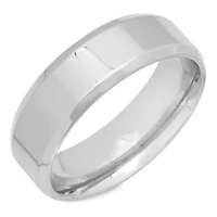 Men's stainless steel classic band ring