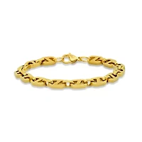 Men's 18k gold plated stainless steel mariner chain bracelet