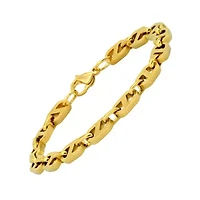 Men's 18k gold plated stainless steel mariner chain bracelet