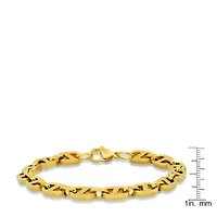 Men's 18k gold plated stainless steel mariner chain bracelet