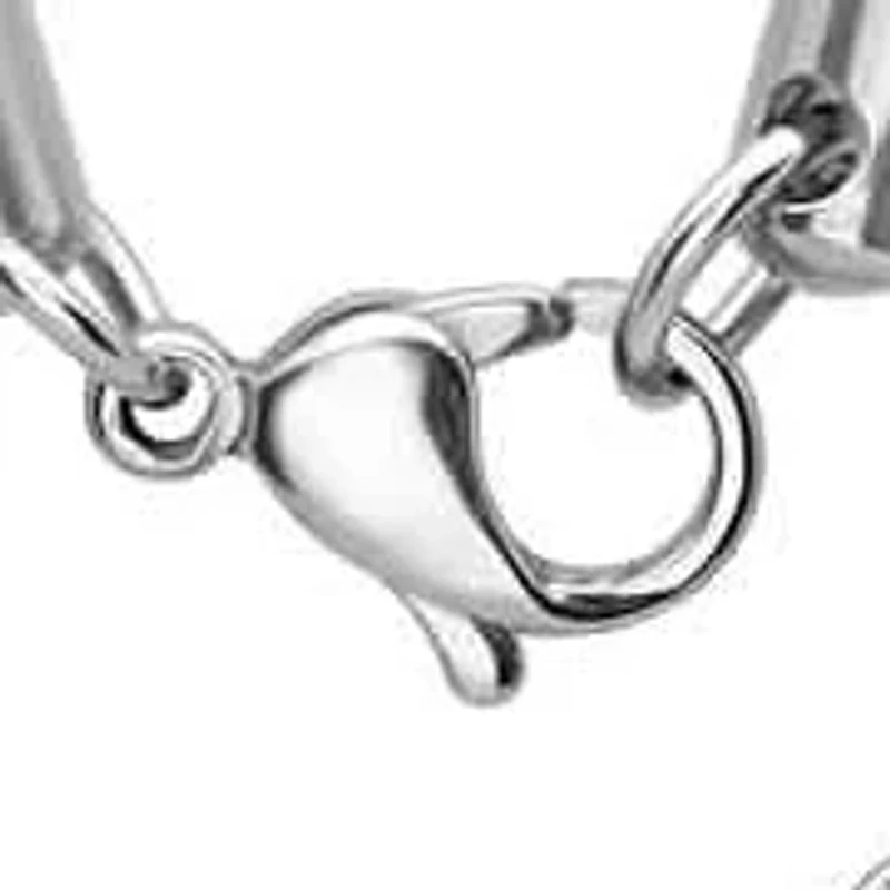 Men's stainless steel rope chain necklace