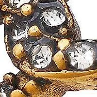 Lab Created Men's 18k gold plated stainless steel and simulated diamonds cuban link chain eternity band ring