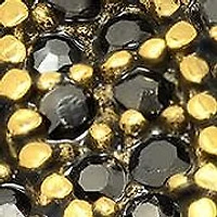 Lab Created Men's 18k gold plated stainless steel swril simulated gray diamonds ring