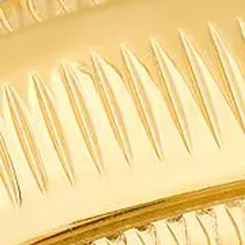 Men's 18k gold plated stainless steel milgrain high polish band ring