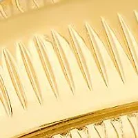 Men's 18k gold plated stainless steel milgrain high polish band ring
