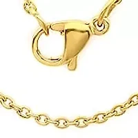 Men's 18k gold plated stainless steel cable link chain necklace